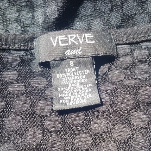 Verve ami black short sleeve top. Size Small - Picture 5 of 5